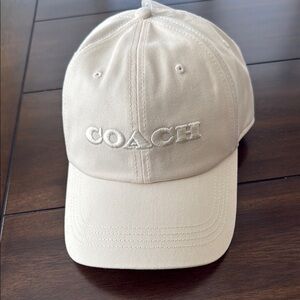 Coach Cream Embroidered Cap